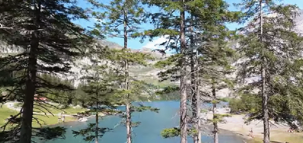 Crystal-clear Oeschinen Lake