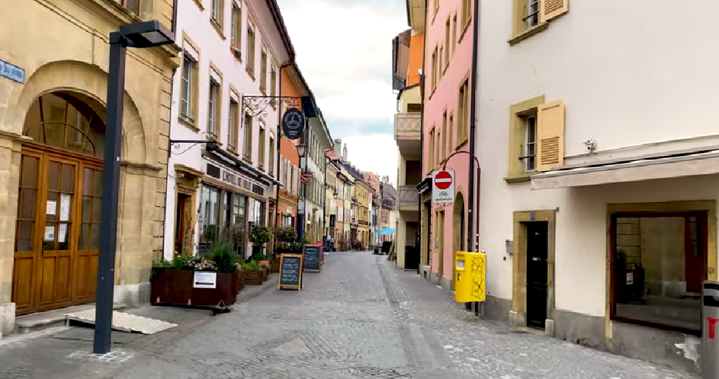 Charming streets of Yverdon-les-Bains, an underrated Swiss spa town