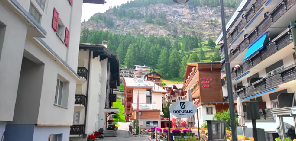 Zermatt — one of the most famous mountain villages in Switzerland.