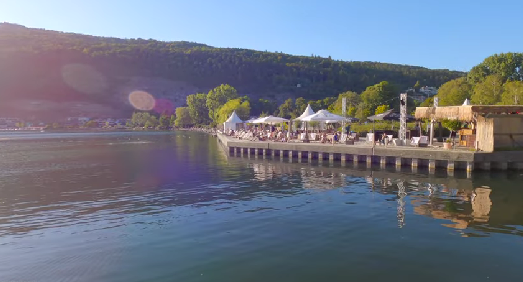 Peaceful lakeside view of Lake Biel/Bienne