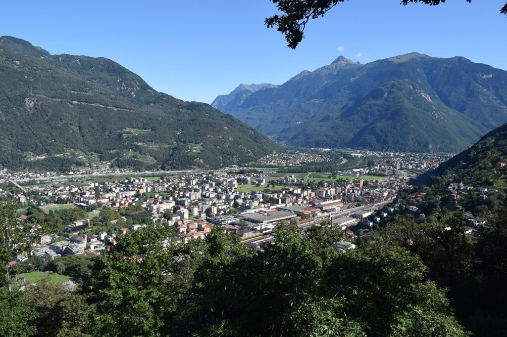 Scenic view of Bellinzona - a true medieval treasure in Switzerland.