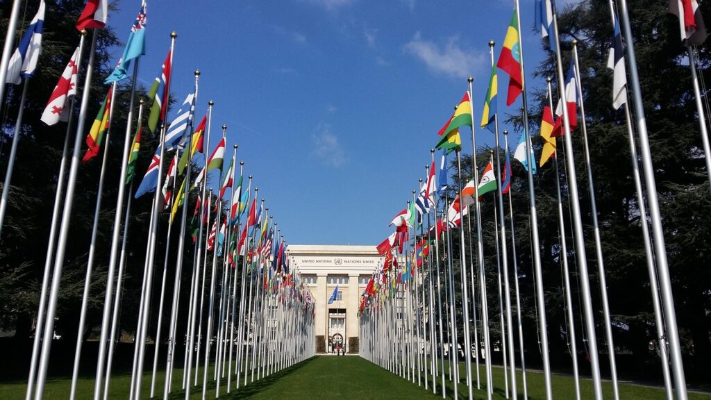 The Palais des Nations in Geneva, symbol of international diplomacy and peace