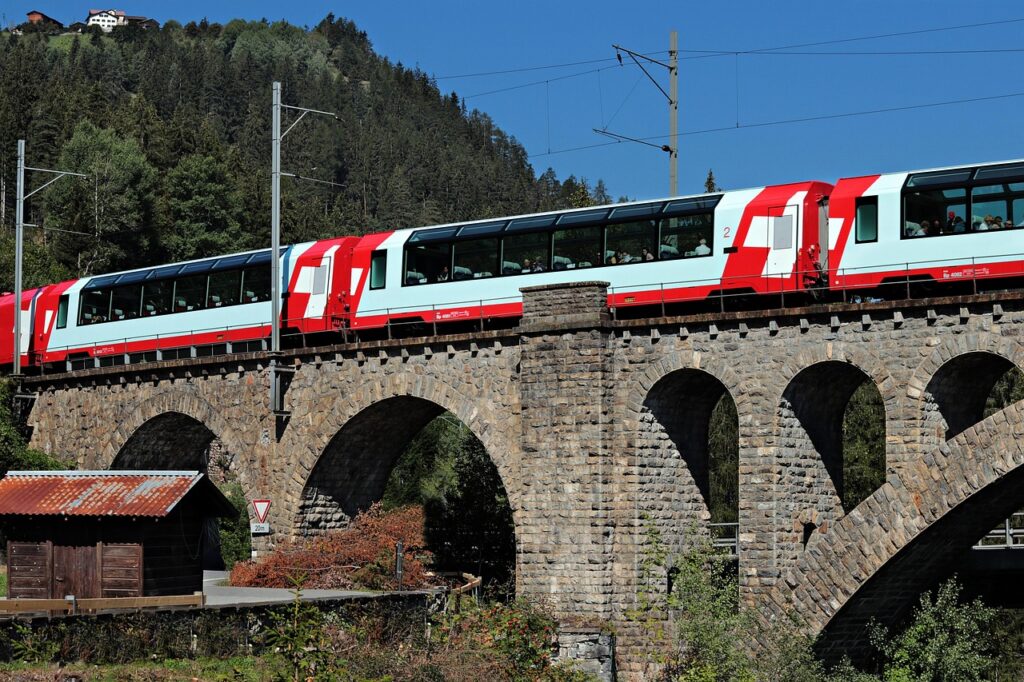 Scenic ride on the Glacier Express