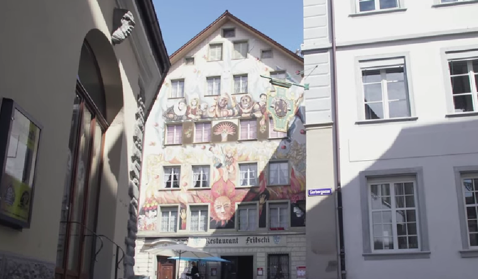 Historic medieval building in Lucerne’s Old Town