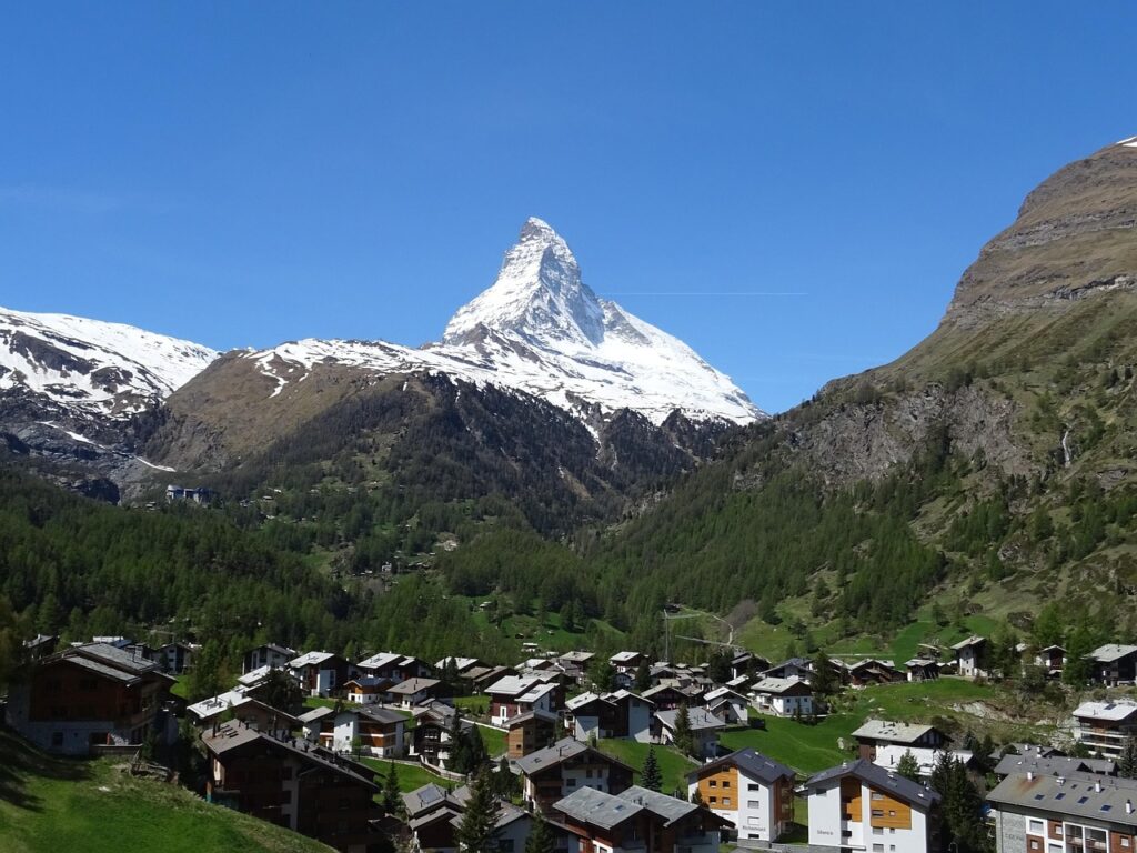 Zermatt with views of the Matterhorn