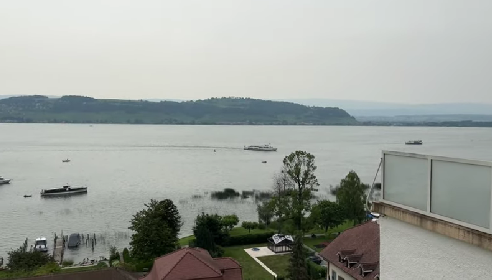 Tranquil view of Lake Murten