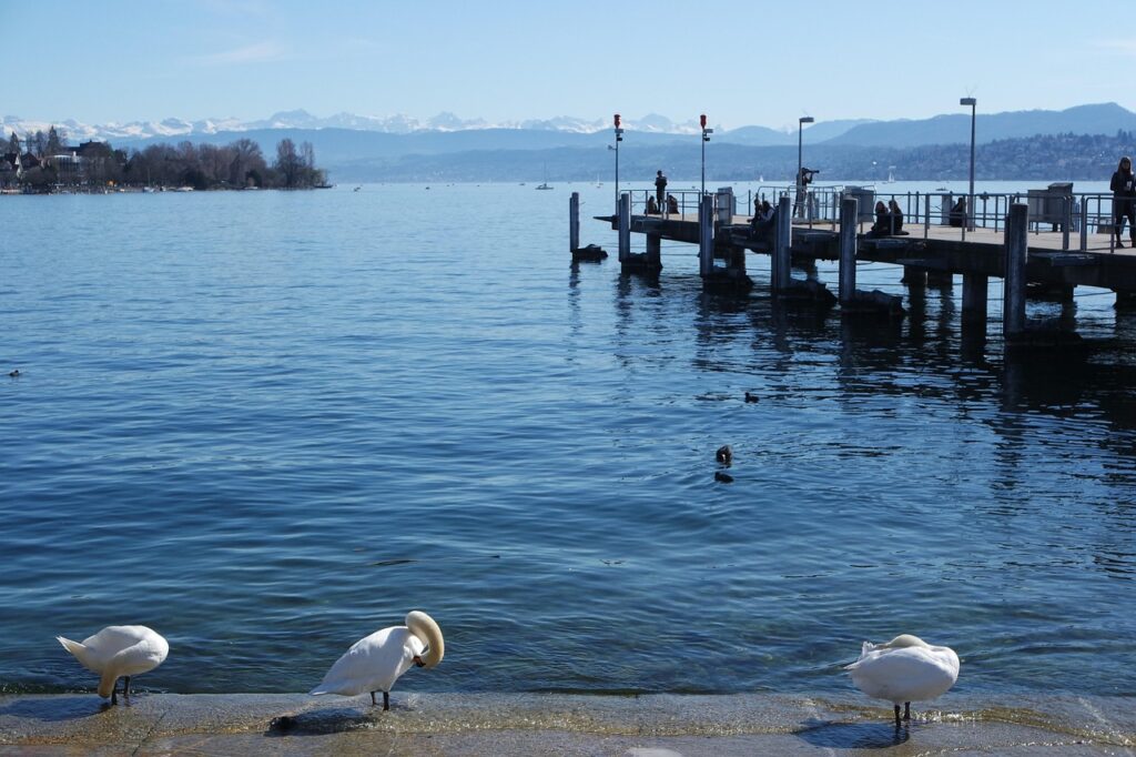 Strolling along Lake Zürich’s promenade
