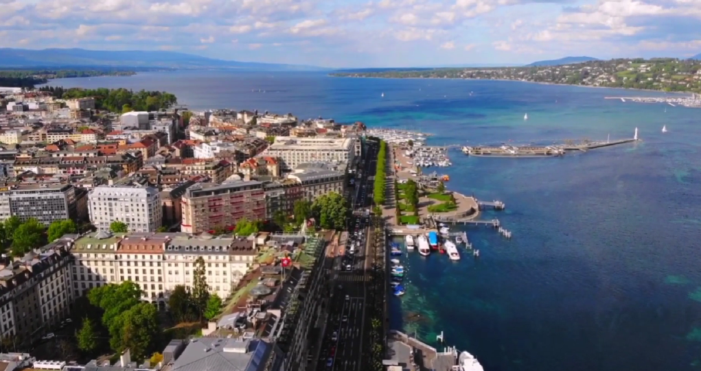 Aerial view of Geneva