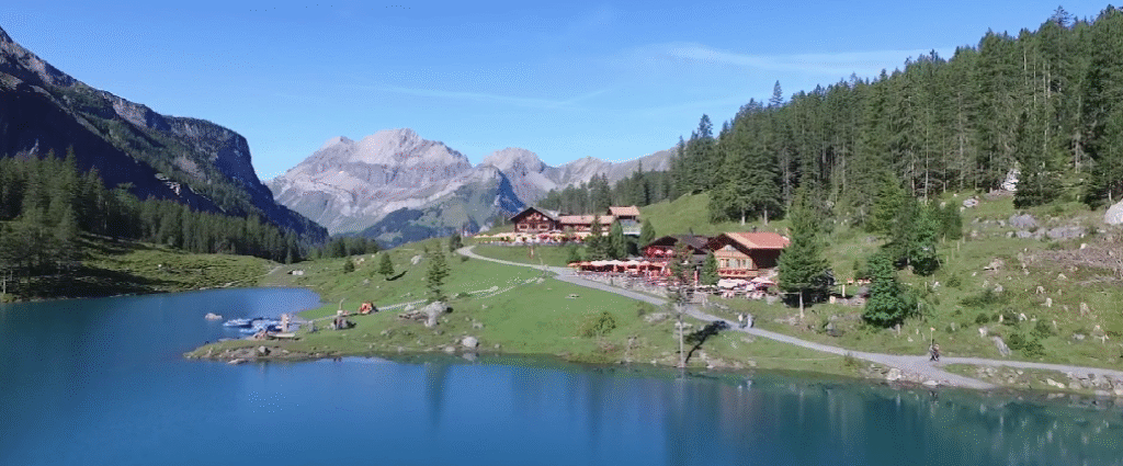 Oeschinen Lake - one of the ultimate best picnic spots in Switzerland.