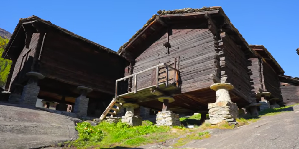 Saas-Fee, one of the most famous Switzerland car-free villages.