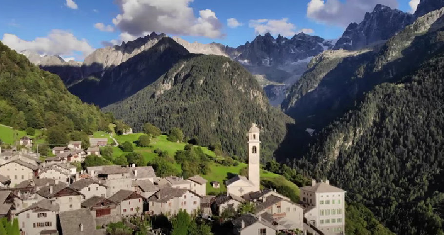 Soglio - aerial view