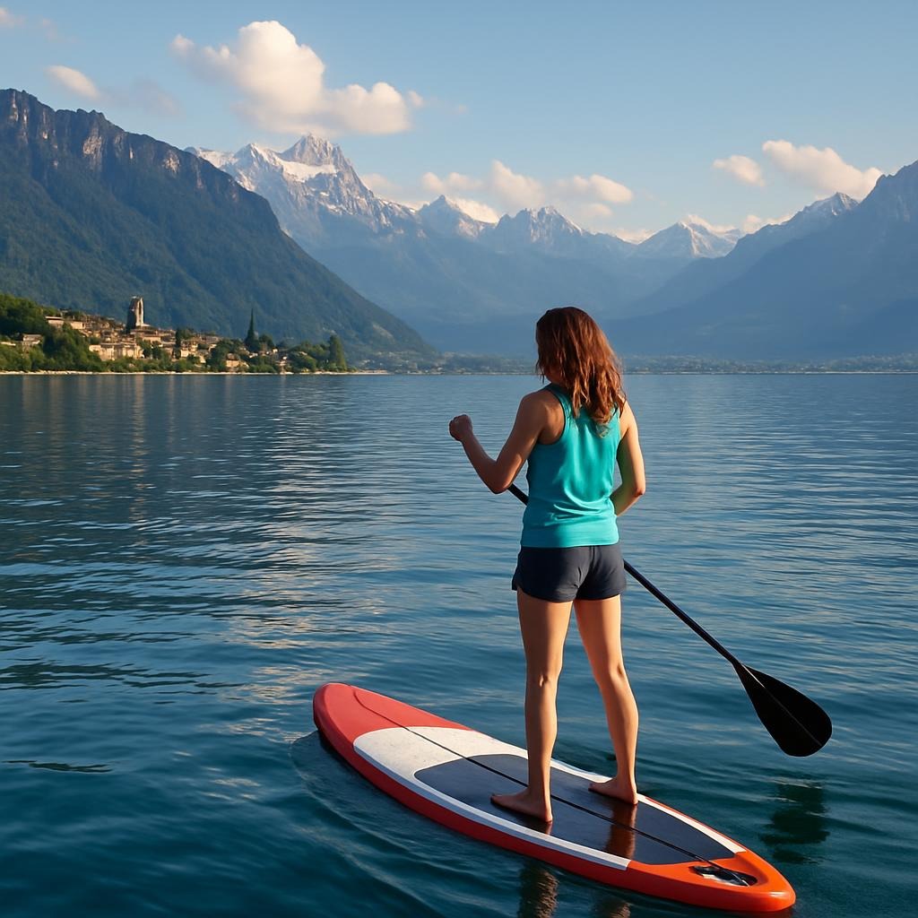 Lake Geneva is ideal for swimming and paddleboarding.