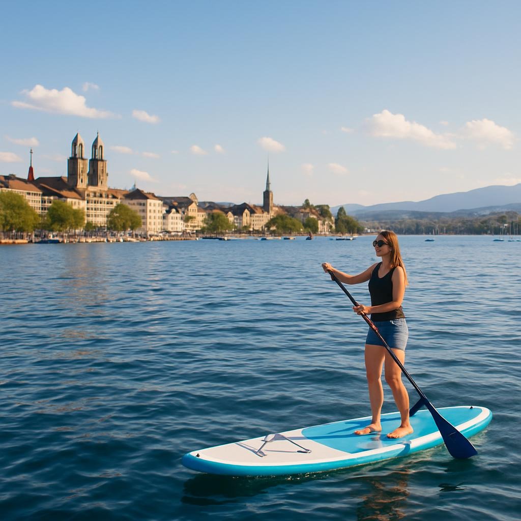 Lake Zürich is perfect for swimming and SUP.