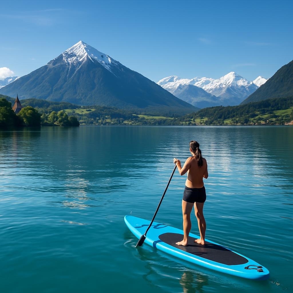 Lake Thun is one of the Best Stand-Up Paddleboarding Spots in Switzerland.
