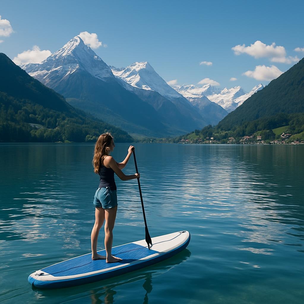 Switzerland Is Perfect for Stand-Up Paddleboarding.